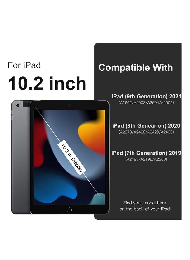 SYOSI Protective Case Multi-Angle iPad Case for Generation (2021/2020/2019) 9th/8th/7th Gen with Pencil Holder Auto Sleep Wake- Black  - Image 2