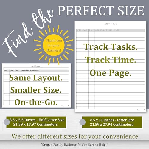 Life Charge Activity Log Notepad – Daily Tracker Planning Pad for Office Productivity, Task Tracking & Time Management Planner – Work Communication Logbook Timesheet, Get Organized – 8.5 x 11 Legal Pad, 60 Page - Image 2