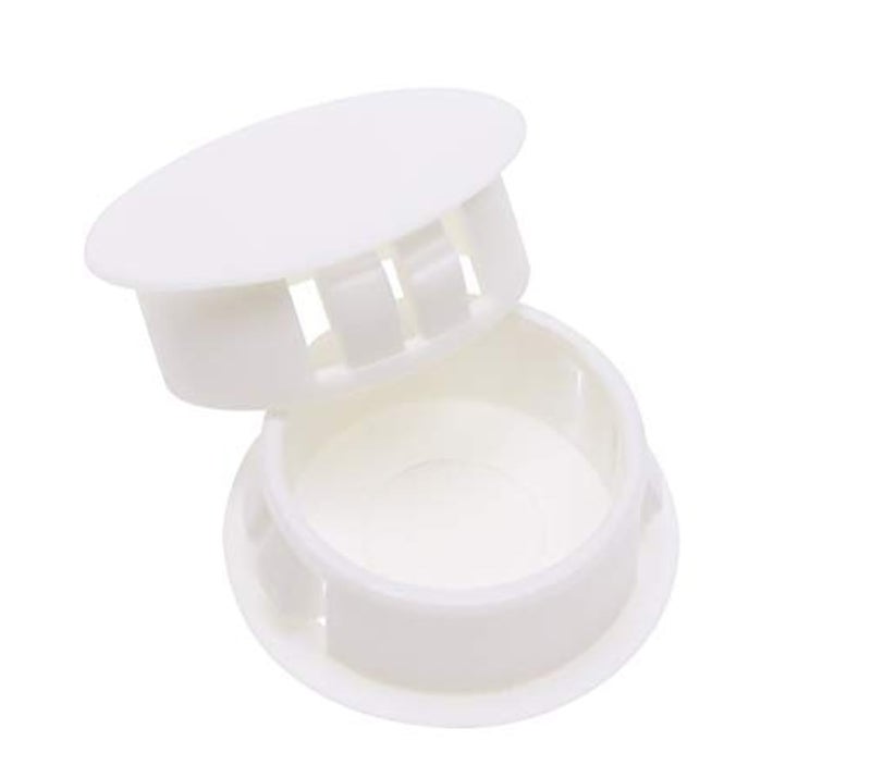 ONLYKXY ONLYKXY 10 Pcs 25MM Diameter Nylon Plastic Round Snap in Type Locking Furniture Hole Plugs Button Protective Cover Cap Head Color White White 25mm 