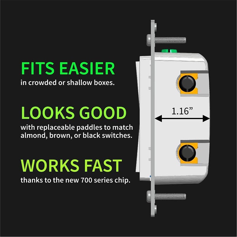 ZOOZ 800 Series Z-Wave Long Range S2 On Off Switch ZEN76 800LR, White | Simple Direct 3-Way and 4-Way Solution (Works with Regular Switches, No Aux Switch Needed) | Z-Wave Hub Required - Image 5