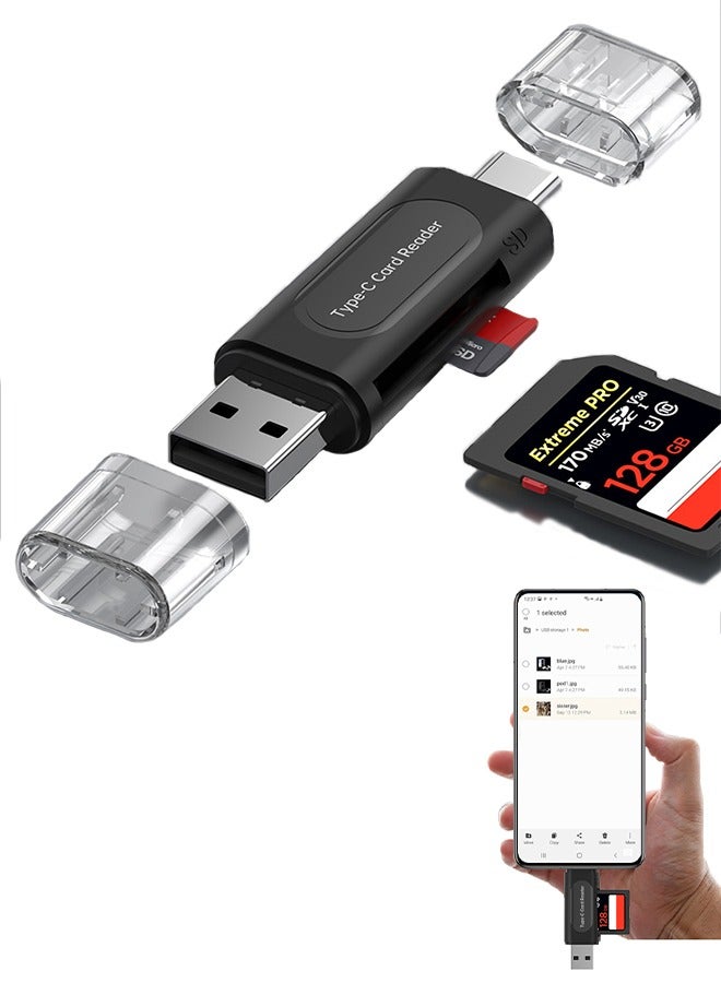 JieSuDa USB 2.0 Dual Card Reader for TF/SD, Plug & Play, 512GB Compatible, OTG Adapter for MacBook, Windows, Android, iPhone 15/16, SLR & Vlog Devices - Image 1