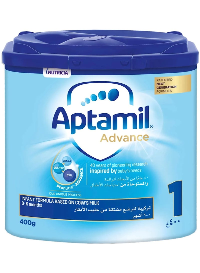 Aptamil Advance 1 Next Generation Infant Milk Formula From 0-6M 400g