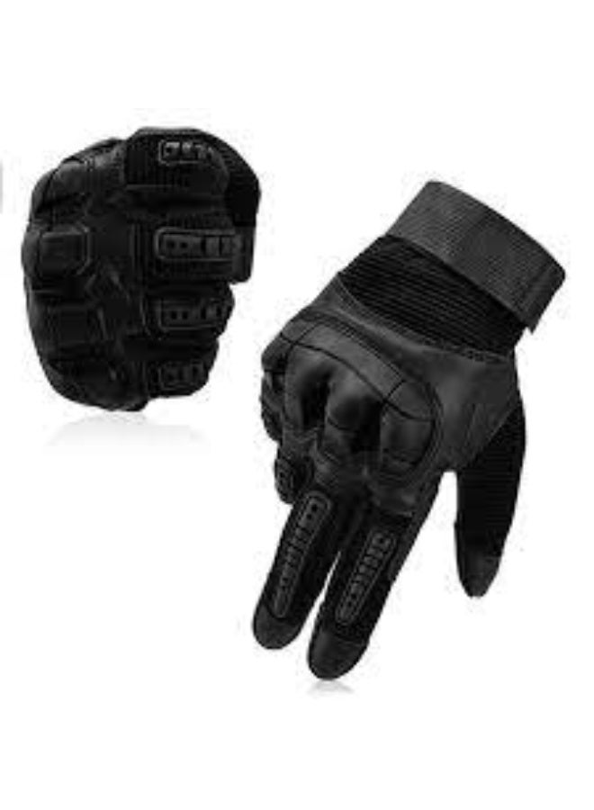 Imported full-finger grip gloves with strong knuckle protection. Breathable, anti-slip design for better control while riding. Suitable for motorcycles and scooters. - Image 1