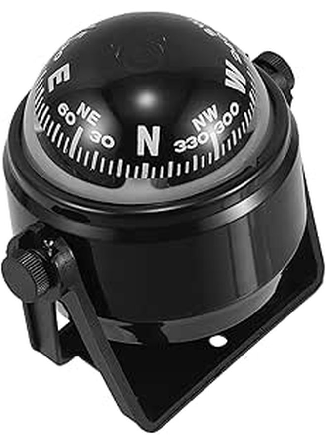 Ciieeo Black Vehicle Dashboard Mount Compass Ball for Car Boat Truck RV Magnetic Declination Correction - Image 1