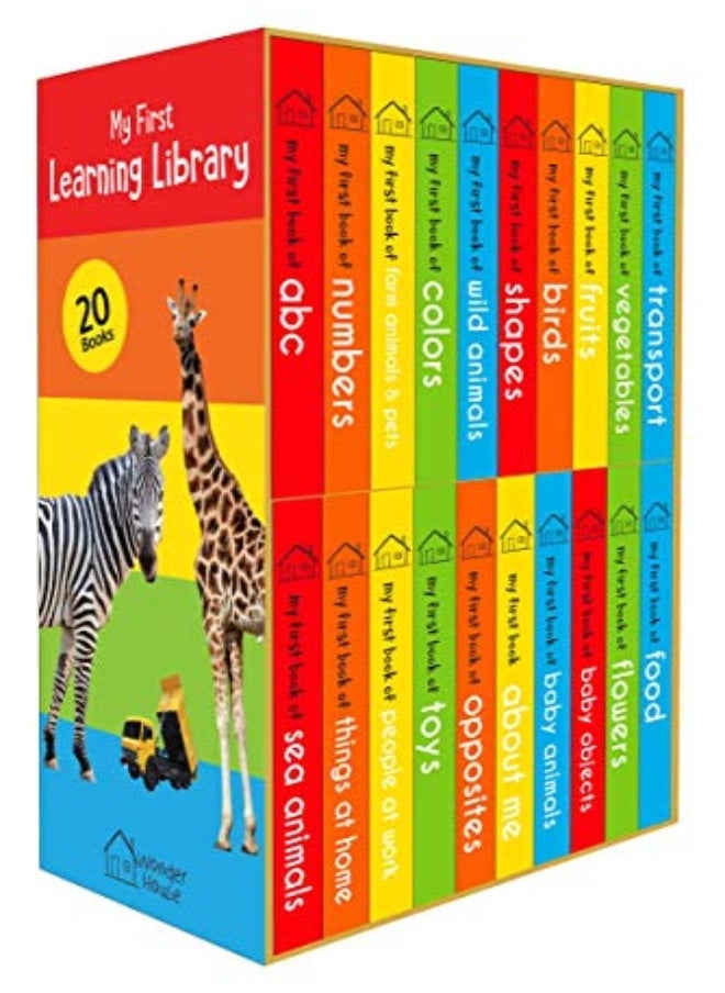 My First Learning Library: Boxset of 20 Board Books for Kids (Vertical Design) 