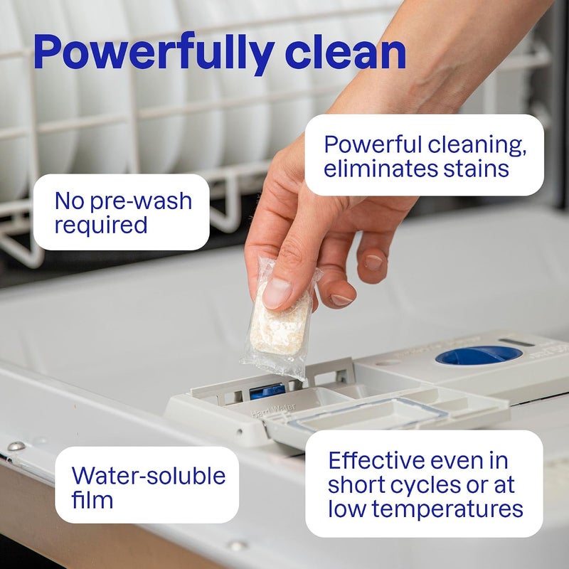 ATTITUDE Water Soluble Dishwasher Tablets, Removes Grime, Stuck-on Dirt and Grease for Sparkling Clean Results, Biodegradable, Vegan and Cruelty-Free, Unscented, 26 Tablets - Image 3