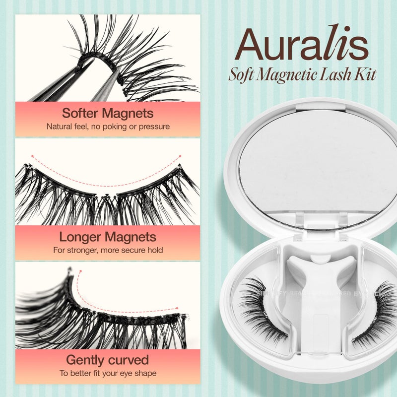 LASHVIEW Upgrade Magnetic Eyelashes with Applicator, Reusable Soft Magnetic Lashes Natural Look with 0.17mm Ultra-Thin Magnets No Glue Needed Easy to Wear and Remove-N24 - Image 3