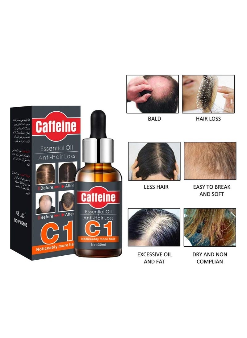 Caffeine C1 Anti Hair Loss Essential Oil For Men & Women 30 ML  - Image 5