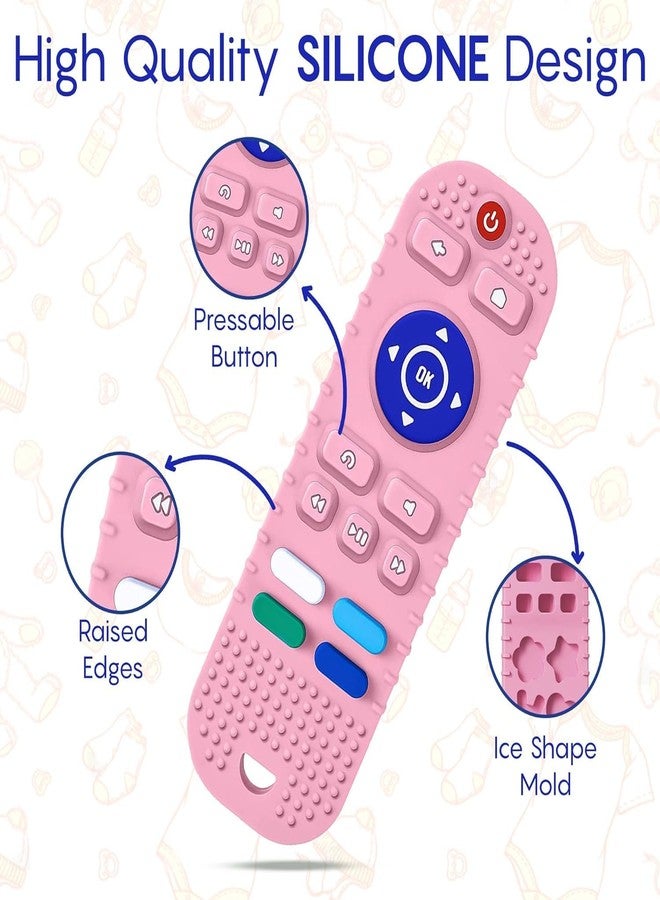 ShreeVoke Silicone TV Remote Control-Shaped Teething Toy for Babies BPA Free, Soft and Chewable Teether for Soothing Sore Gums Fun and Realistic Design for Infant Sensory Development Easy-to-Clean Baby Teether Toy - Image 4