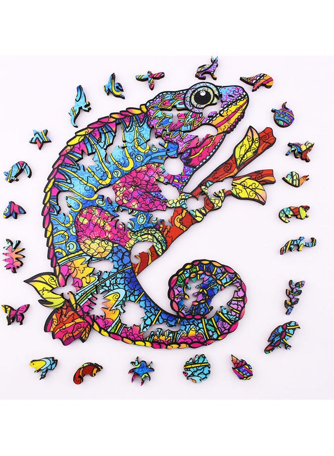 XiuWoo 100-Piece Animal Shaped Wooden Jigsaw Puzzle Set - Image 3