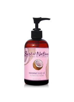 Best of Nature 100 Pure Fractionated Coconut Oil  Liquid MCT Massage  Body Oil Unscented Moisturizer for Hair Skin Face Aromatherapy Carrier for Essential Oils 8 oz