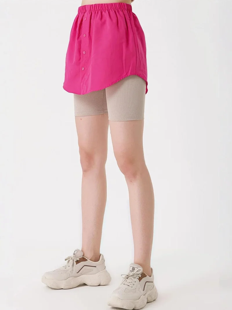 Big Dart  BDART Button Detailed Poplin Underskirt for Women | Best Price UAE