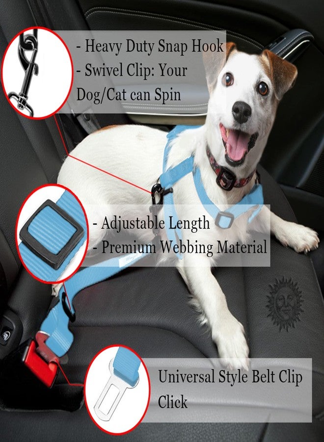 SunGrow Dog Seat Belt for Car, Adjustable Nylon Pet Seatbelt, Supports All Cars, Dog Car Leash Seat Belt, Seatbelt for Dogs, Cats & Ferrets Travel Harness - Image 3