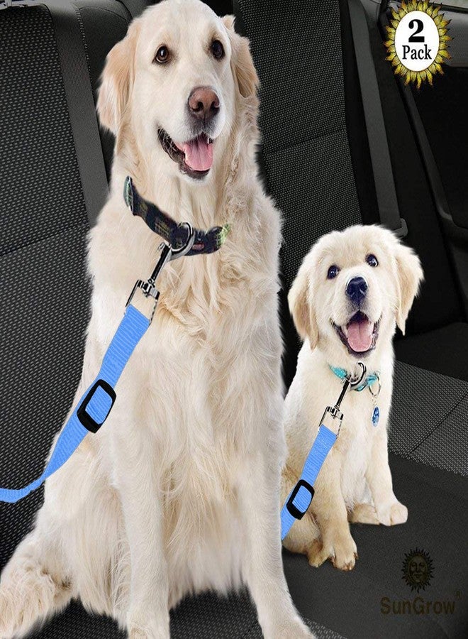 SunGrow Dog Seat Belt for Car, Adjustable Nylon Pet Seatbelt, Supports All Cars, Dog Car Leash Seat Belt, Seatbelt for Dogs, Cats & Ferrets Travel Harness - Image 2