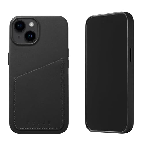 Mujjo Leather Wallet Phone Case - Fits iPhones 14 and 13 - Premium European Leather Case with Card Pocket - Enhanced Phone & Camera Lens Protection - Crafted with Recycled Material - Slim Profile - Image 1