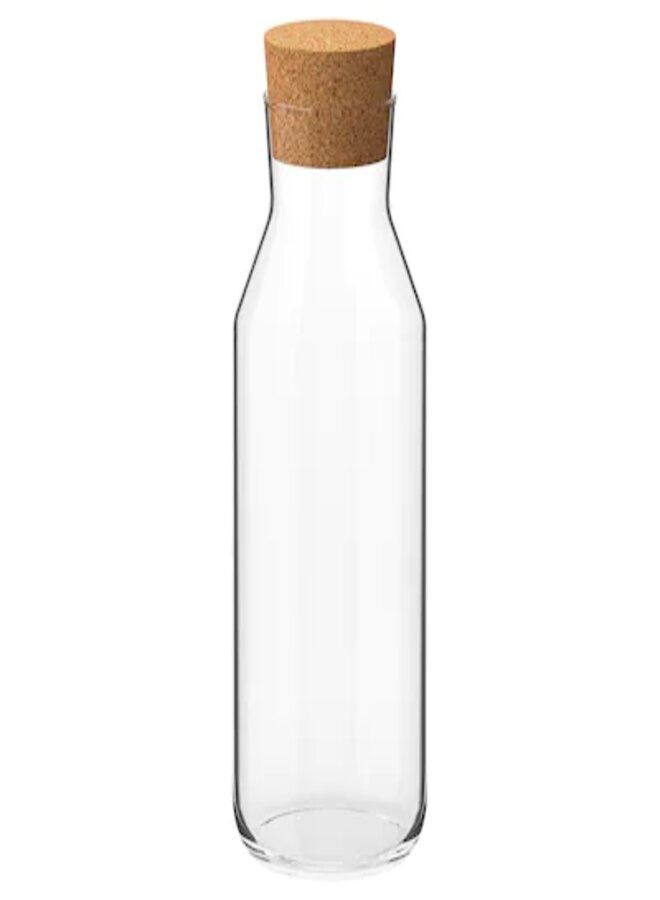 Carafe With Stopper Clear/Brown 1L  - Image 1