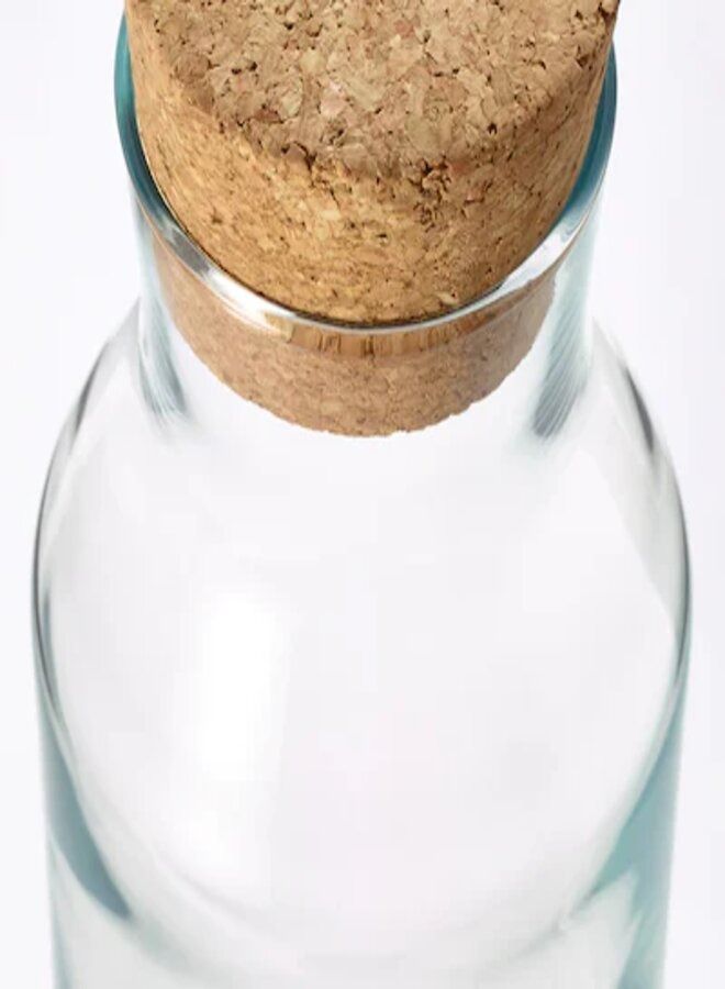 Carafe With Stopper Clear/Brown 1L  - Image 4