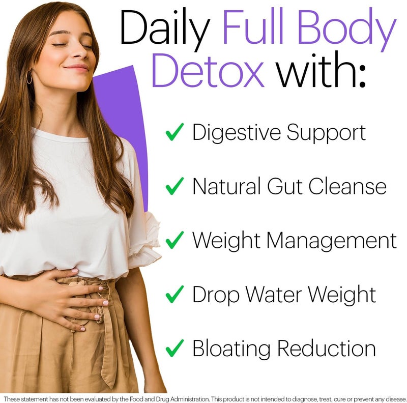 Wellthy Full Body Detox and Immune Support  Advanced Digestive Health Gut Cleanse and Bloating Relief  All Natural Formula with Milk Thistle Dandelion Extract and LCarnitine  30Day Supply - Image 4