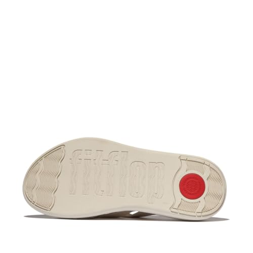 FitFlop Women's F-Mode Go Webbing Flatform Strappy Slides Wedge Sandal, Paris Beige, 7 - Image 5