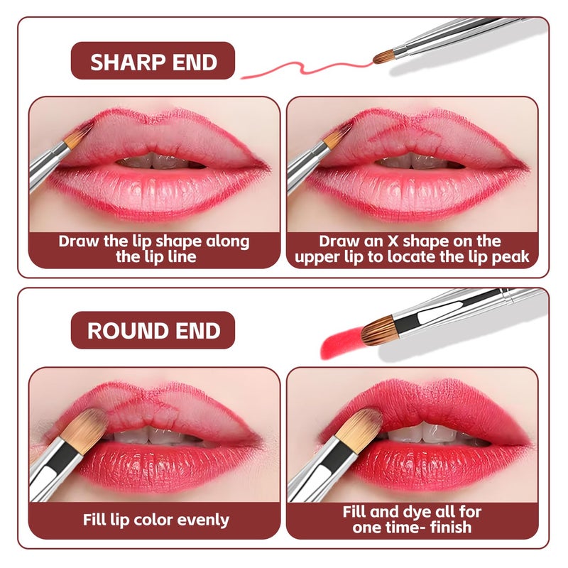 uadbau Silver Dual Ended Retractable Lip Brush â€“ Portable Lip Brush for Lipstick & Lip Gloss, Eyeshadow Applicator, Travel-Friendly Makeup Brush, Includes Lid, Great Gift for Makeup Lovers - Image 5