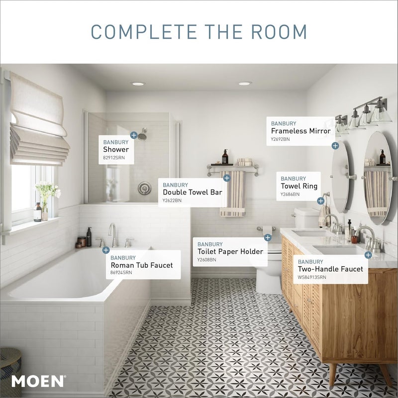 MOEN MOEN Banbury 3Piece Bath Accessory Kit in Brushed Nickel  - Image 5