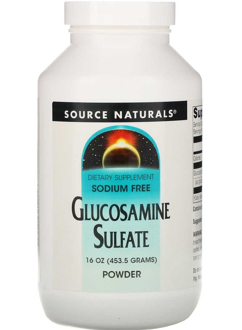Glucosamine Sulfate Powder, Sodium Free, 16 oz (453.6 g)