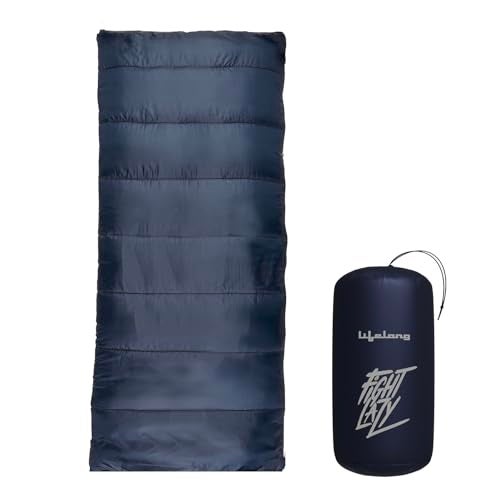 Lifelong Sleeping Bag for Adults - Winter Sleeping Bags Certified for Temperatures +10°C - Rectangular Shape Foldable Camping Bed Height Upto 6’2”feet - Travel Accessory for Camping, Hiking, Trekking - Image 1
