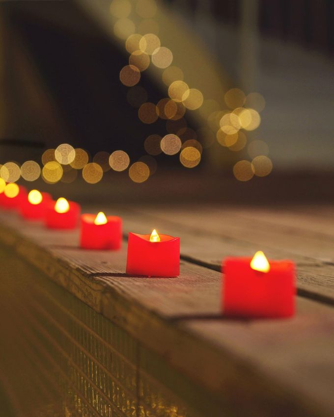 Homemory Red Tea Lights Candles Battery Operated, 200+Hour Flameless Flickering Fake Electric LED Colored Tealights Candles for Party, Wedding, Anniversary, Halloween, Christmas, 24-Pack - Image 2