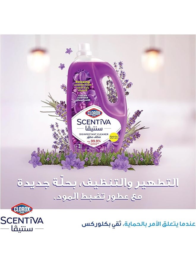 Clorox Scentiva Multipurpose Disinfectant Floor Cleaner Tuscan Lavender 3L - Image 3