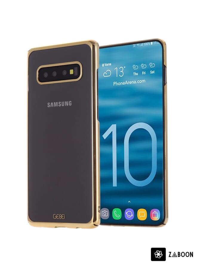 Zaboon Protective Case For Galaxy S10+ GEBEI Shockproof  Plating PC Protective Case - Image 1