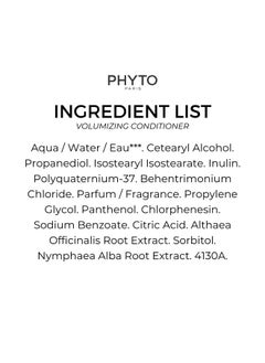 Phyto PHYTO PARIS VOLUME Volumizing Conditioner, For Fine Hair, Thin Hair, Silicone Free, 5.91 fl. oz.  - Image 5