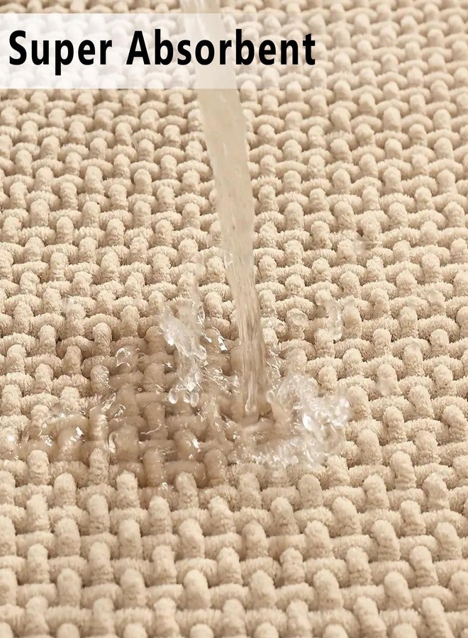 YCTMALL Bathroom Rugs Chenille Rubber Non-Slip Backed Bath Rugs Soft Super Absorbent Non-Slip Quick Dry Bath mat, Washable Dirt-Proof Shower Floor mat, Bath Mats Front of Sink, Tub, Dark Grey 16x24in - Image 3