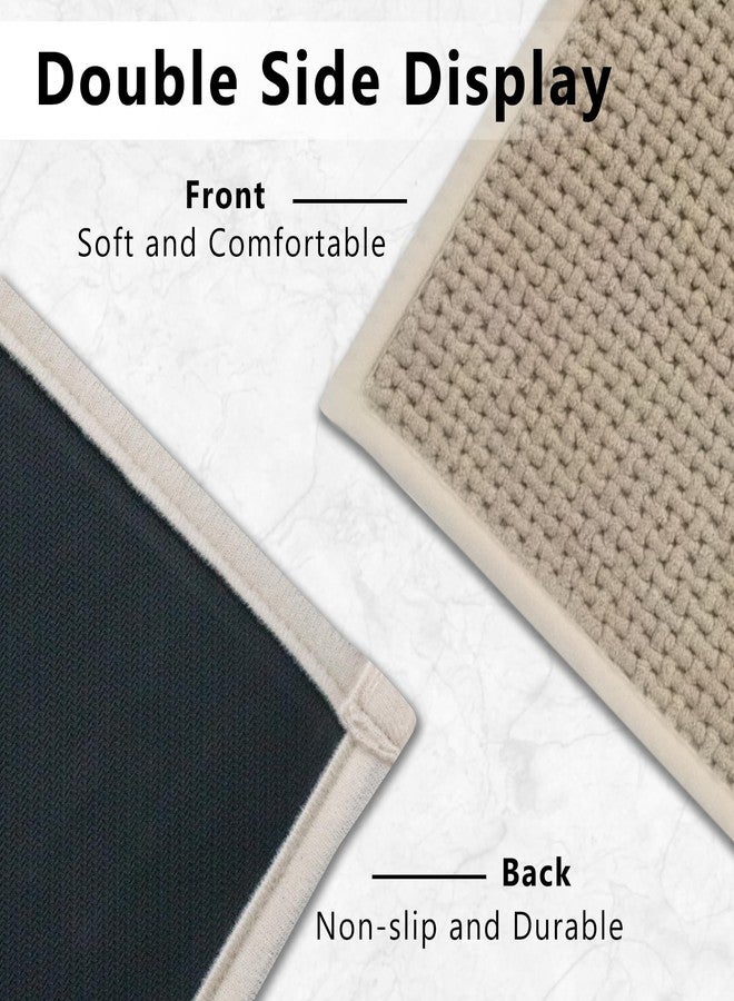 YCTMALL Bathroom Rugs Chenille Rubber Non-Slip Backed Bath Rugs Soft Super Absorbent Non-Slip Quick Dry Bath mat, Washable Dirt-Proof Shower Floor mat, Bath Mats Front of Sink, Tub, Dark Grey 16x24in - Image 4