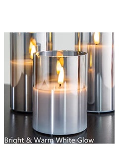 Hilalful HILALFUL Battery Operated Flameless & Smokeless Candle Set | Set of 3 | Electric Candles | Remote Controlled | Perfect for Home Decoration in Eid, Ramadan, Birthdays | For Bedroom, Living Room, Halls  - Image 4