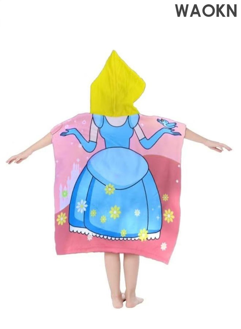 WAOKN Kids Bath Towel for 1-6 Years Toddler Kids Hooded Towel ,Microfiber Bath Towel Super Soft Robe Poncho ,Bathrobe Swimming Beach Holiday Water PlayingBeach Pool ,Bath Swim Coverups ,Soft and comfortable, quick drying with water absorption(1Pcs). - Image 5