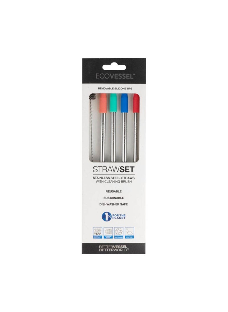 إكو فيسل عبوة من قطعتين من قش الفولاذ المقاوم للصدأ - Image 2