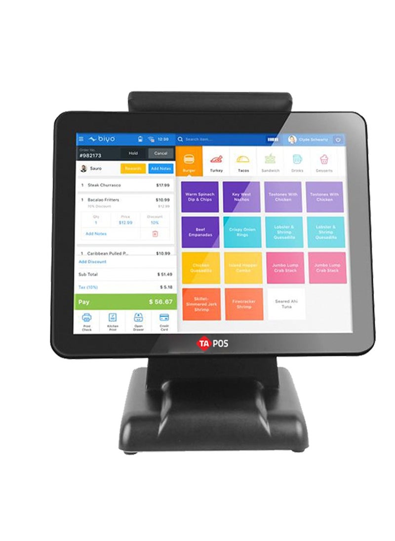 Touch screen cashier without software 128 GB SSD - 4 GB RAM - WIFI - TA-1000 client display screen