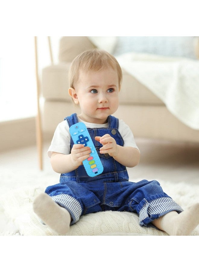 Fu Store Silicone Teething Toys for 0-12 Months 3-24 Months Infant Toddlers Remote Control Shape Teethers for Babies Chew Toys Relief Soothe Babies Gums Set Dishwasher and Refrigerator Safe Pink - Image 3