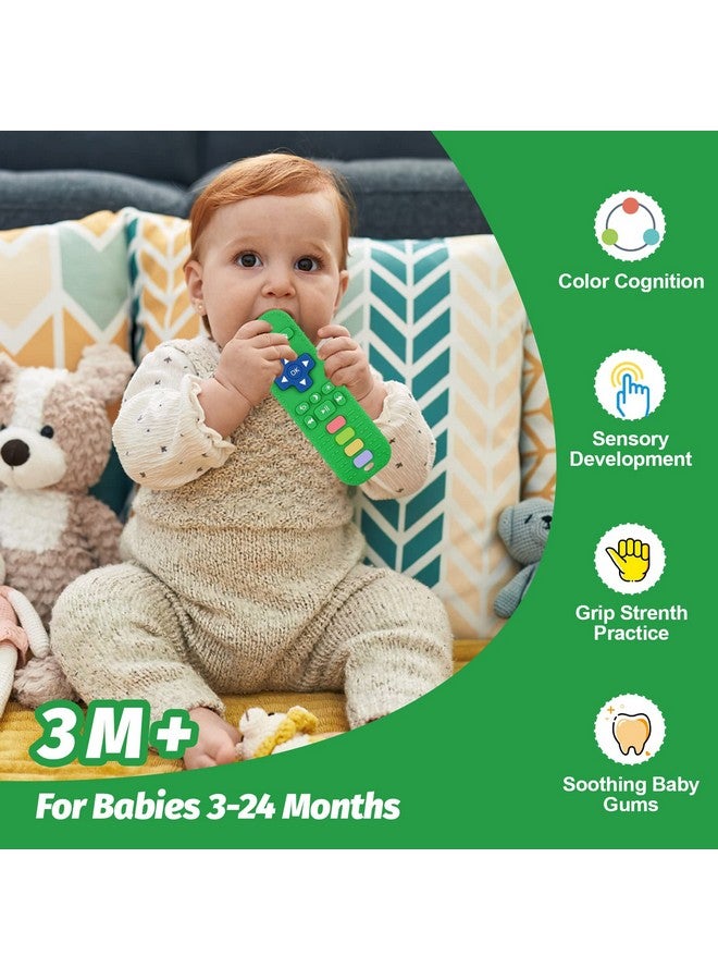 Fu Store Silicone Teething Toys for 0-12 Months 3-24 Months Infant Toddlers Remote Control Shape Teethers for Babies Chew Toys Relief Soothe Babies Gums Set Dishwasher and Refrigerator Safe Pink - Image 1