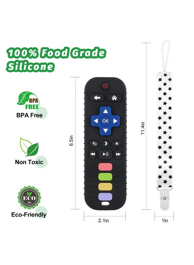 Fu Store Silicone Teething Toys for 0-12 Months 3-24 Months Infant Toddlers Remote Control Shape Teethers for Babies Chew Toys Relief Soothe Babies Gums Set Dishwasher and Refrigerator Safe Pink - Image 2