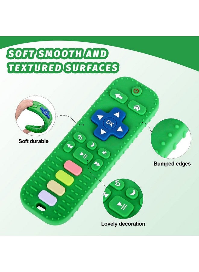 Fu Store Silicone Teething Toys for 0-12 Months 3-24 Months Infant Toddlers Remote Control Shape Teethers for Babies Chew Toys Relief Soothe Babies Gums Set Dishwasher and Refrigerator Safe Pink - Image 4