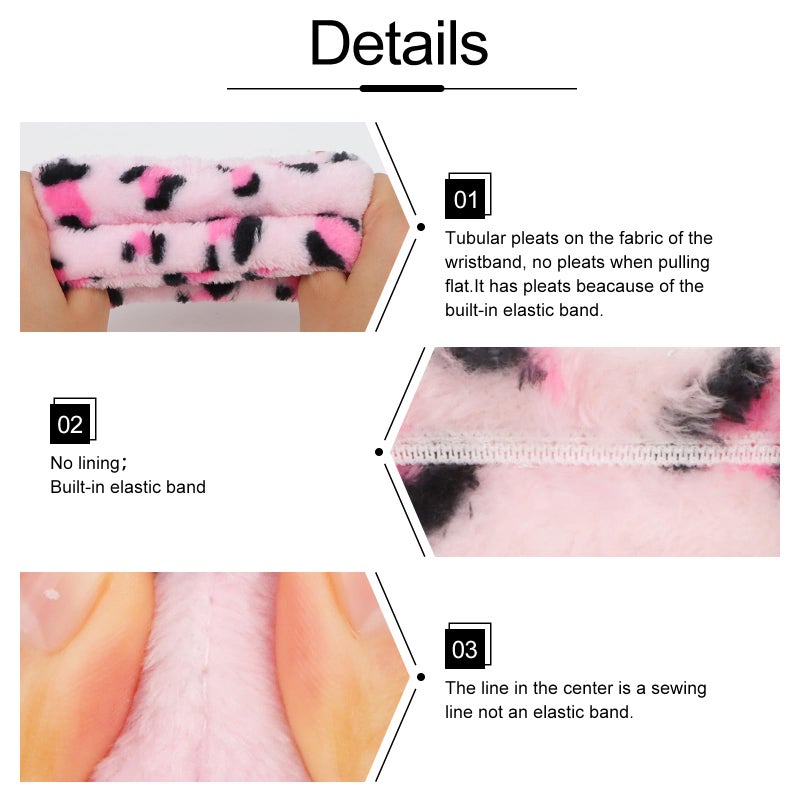 WHAVEL 6PCS Spa Headband and Wristbands Set, Face Wash Headband Wrist Bands for Washing Face Makeup Skincare Hair Band Skin Care Accessories Tools - Image 5