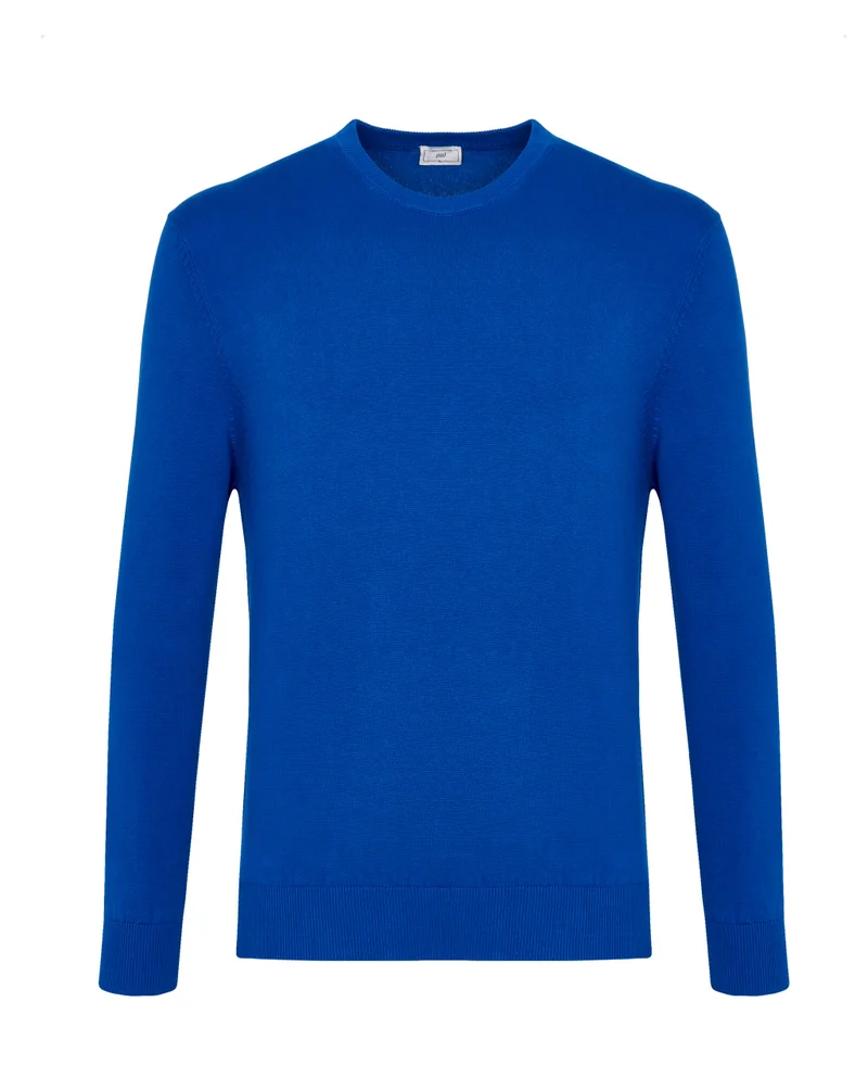 Camicissima FANCY KNIT COTTON FANCY CREW NECK WASHED