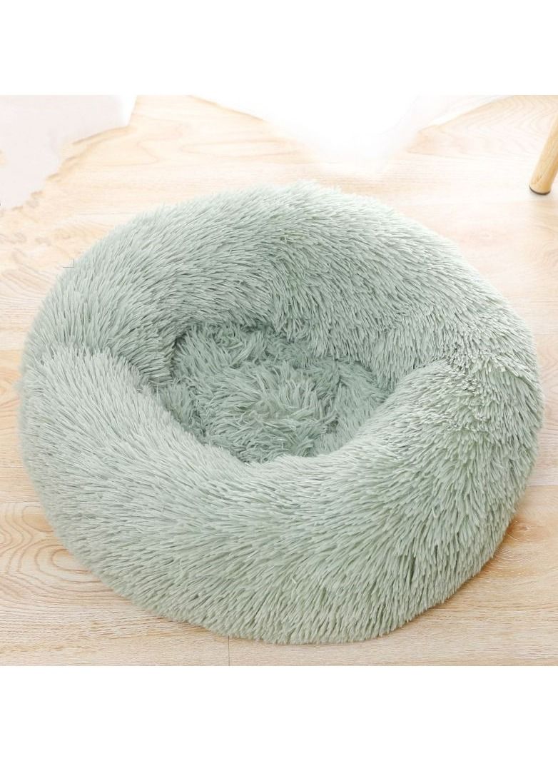 حجم كبير من القطيفة الناعمة مع سرير قابل للغسل في الغسالة ومقاوم للماء ، سرير وسادة مهدئ منفوش قابل للغسل في الغسالة 60 سم (أخضر) - Image 2