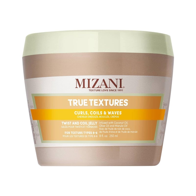 Mizani جيل ميزاني True Textures للتجعيد واللف خالي من البارابين والسيليكون - يوفر ملمسًا قابلًا للمس مع زيت جوز الهند، للشعر المجعد - Image 1