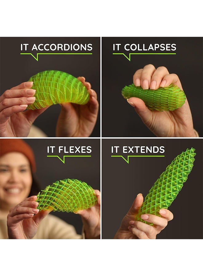 لعبة دود التحريك - لعبة سلمندر ثلاثية الأبعاد مرنة للأطفال والمراهقين والبالغين – ممتدة، هادئة، تخفف التوتر والقلق، تعزز التركيز - للعب، المدرسة، العمل، هدايا، رائعة للفصول الدراسية والمكتب - Image 3