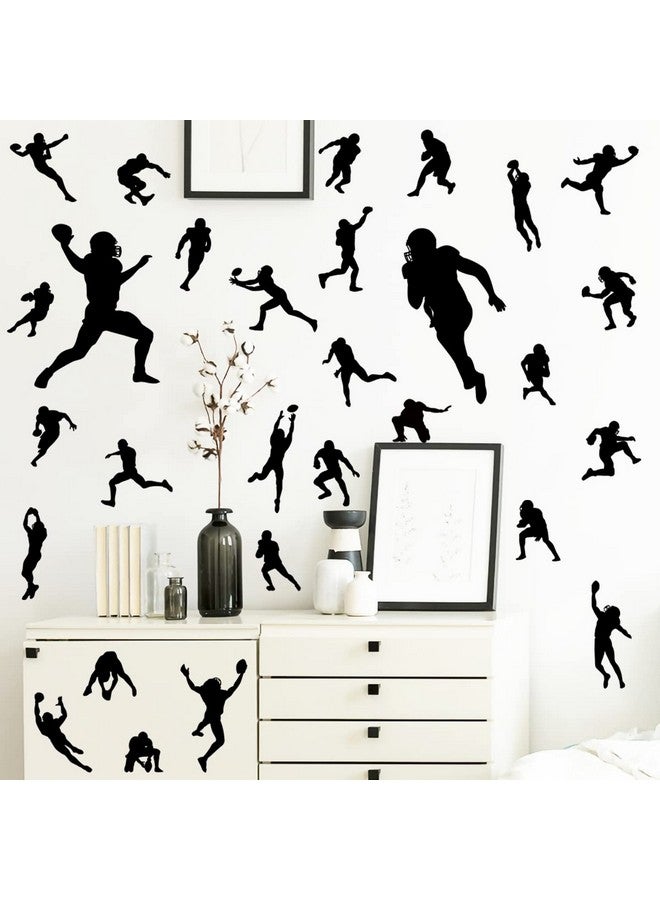 MEFOSS Football Player Silhouette Wall Stickers Foot Ball Sports Wall Decals Peel and Stick Wall Decals Art DIY Materials for Kids Teens Bedroom Nursery Playroom Home Wall Decoration … - Image 1