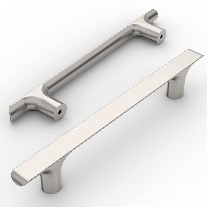 Amerdeco 10 Pack Brushed Satin Nickel Cabinet Pulls 5 Inch128MM Hole Centers Kitchen Cabinet Handles Hardware Kitchen Handles for Cabinets Cupboard Handles Drawer Pulls ZH0028