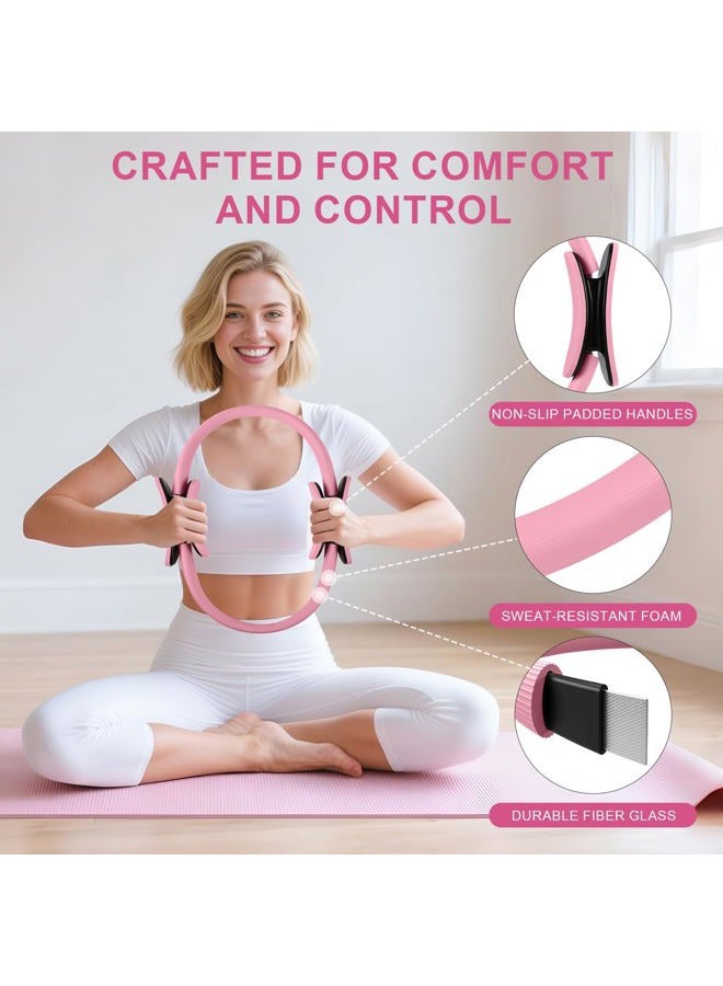 NITMTYOU Home Pilates Essentials Kit for Women - Complete Set with 9" Yoga Ball, Figure 8 Resistance Band, Pilates Bands, Accessories, and Pilates Ring - Perfect for Beginners Home Workouts - Image 4