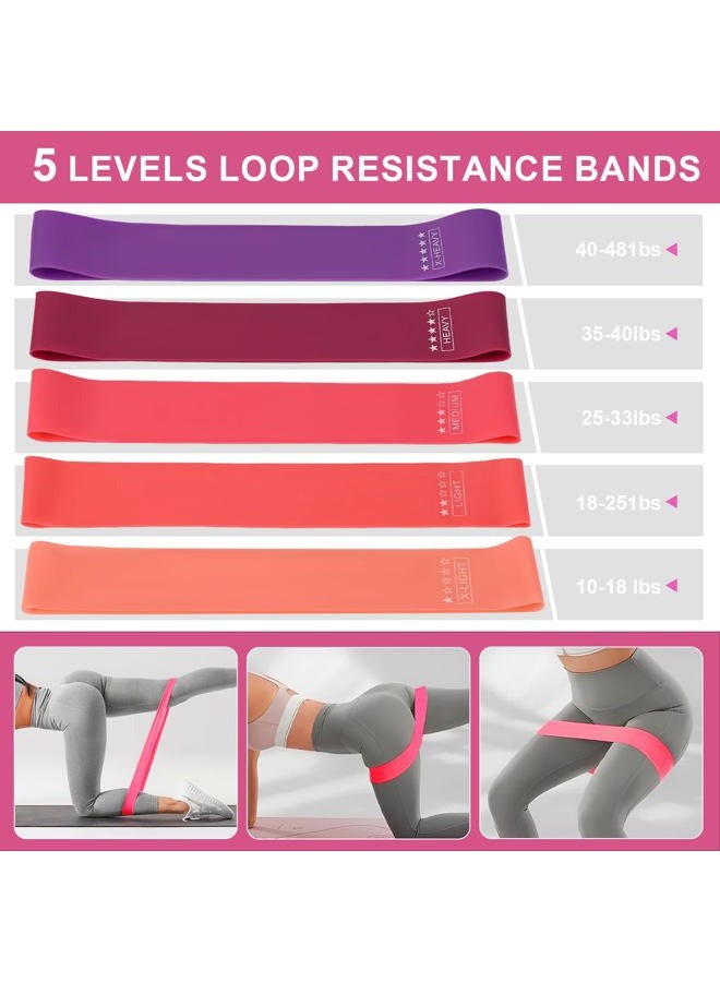 NITMTYOU Home Pilates Essentials Kit for Women - Complete Set with 9" Yoga Ball, Figure 8 Resistance Band, Pilates Bands, Accessories, and Pilates Ring - Perfect for Beginners Home Workouts - Image 5